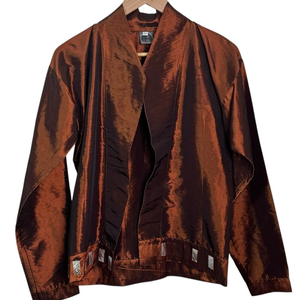 AuLac Designs Handmade in Vietnam 100% Silk Beaded Evening Jacket